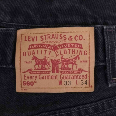 リーバイス Levis 90~00s 560 バギー ブラックデニムパンツ メンズ 33×34