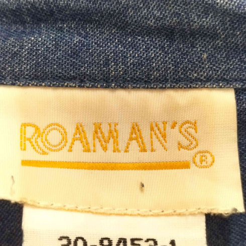 ROAMANS ギャザーポケット デニム シャツ 2X ビッグサイズ ユニセックス メンズ 2X
