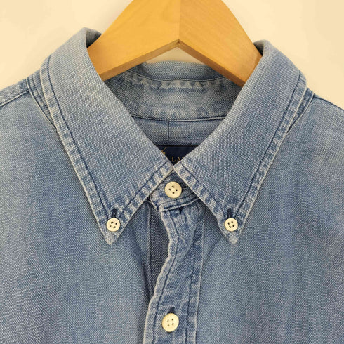 ラルフローレン RALPH LAUREN ポニー刺繍 ボタンダウン デニムシャツ メンズ import:XL