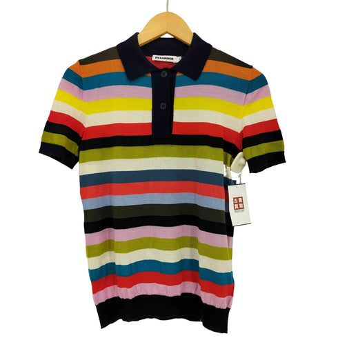 ジルサンダー JIL SANDER ニット ポロシャツ マルチボーダー レディース JPN:36
