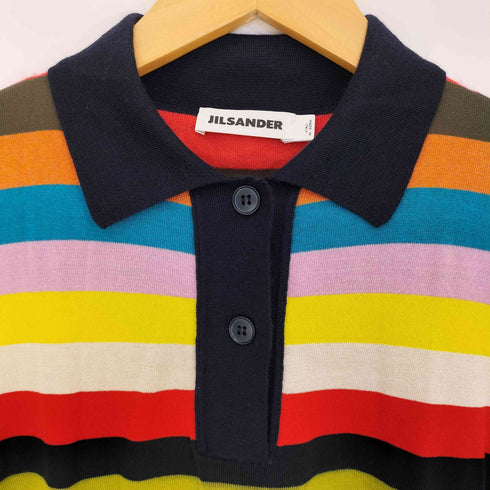 ジルサンダー JIL SANDER ニット ポロシャツ マルチボーダー レディース JPN:36
