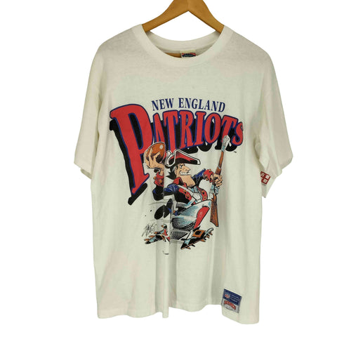 ナツメグ NUTMEG 80-90s USA製 袖 裾シングル スポーツチーム 半袖Tシャツ カットソー メンズ L