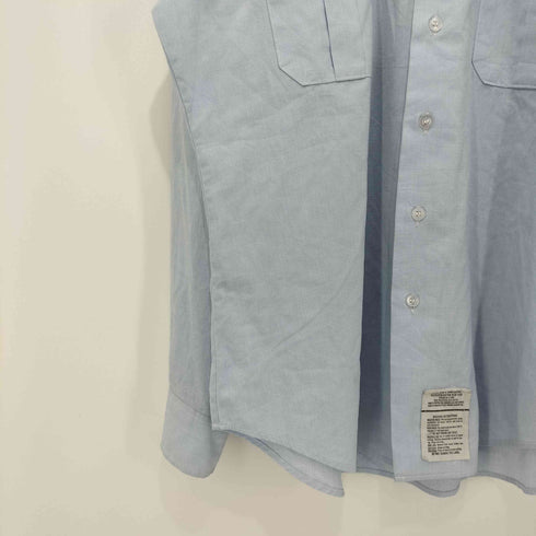 ユーエスエアーフォース U.S. AIR FORCE 00S 01年製 SHIRT MAN'S LONG SLEEVE エポレット フラップポケット L/S シャツ メンズ 17×36
