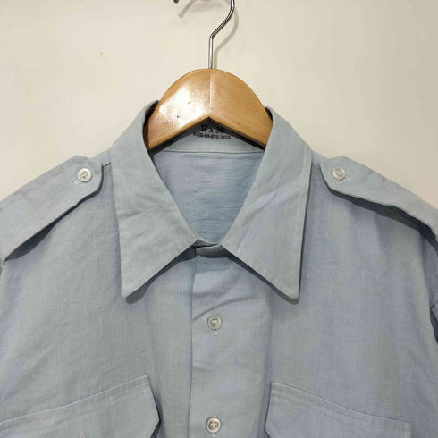 ユーエスエアーフォース U.S. AIR FORCE 00S 01年製 SHIRT MAN'S LONG SLEEVE エポレット フラップポケット L/S シャツ メンズ 17×36