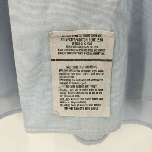 ユーエスエアーフォース U.S. AIR FORCE 00S 01年製 SHIRT MAN'S LONG SLEEVE エポレット フラップポケット L/S シャツ メンズ 17×36