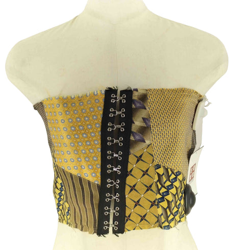 MALION vintage TIE PATCHWORK パッチワークビスチェ レディース