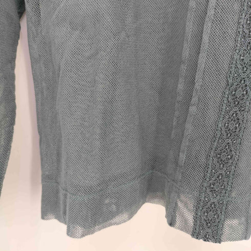 コットンハウスアヤ Cotton House Aya yesterday Cross ハイネック メッシュ Tシャツ レディース JPN:M