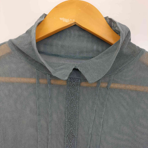 コットンハウスアヤ Cotton House Aya yesterday Cross ハイネック メッシュ Tシャツ レディース JPN:M