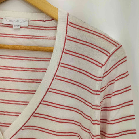 ジョンスメドレー JOHN SMEDLEY コットン ボーダーカーディガン レディース JPN:S