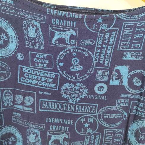 アニエスベー agnes b. b.forever レーヨンエステル テキスタイル ボートネックTシャツ レディース JPN:1