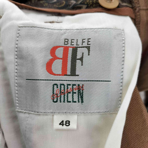 BELFE 1タック スラックスパンツ メンズ 48