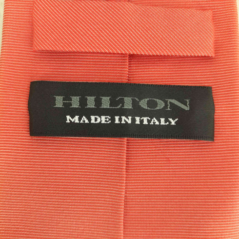 ヒルトン HILTON イタリア製 シルク 無地 ネクタイ メンズ