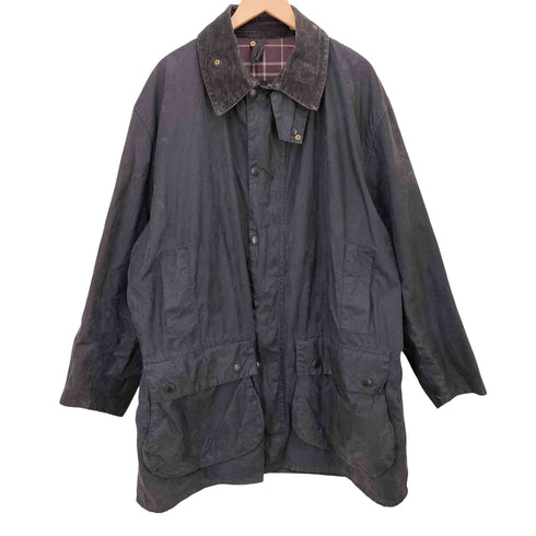 バブアー Barbour 90S 英国製 3ワラント BORDER JACKET ボーダー オイルドジャケット 93年製 メンズ C44/112cm