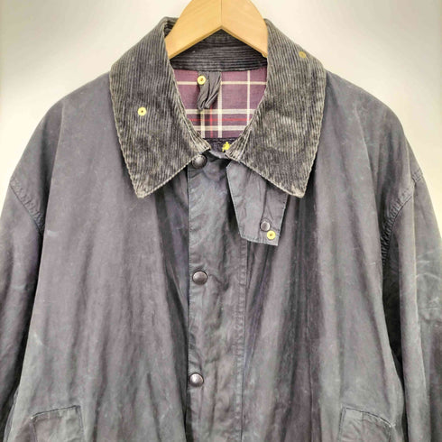 バブアー Barbour 90S 英国製 3ワラント BORDER JACKET ボーダー オイルドジャケット 93年製 メンズ C44/112cm