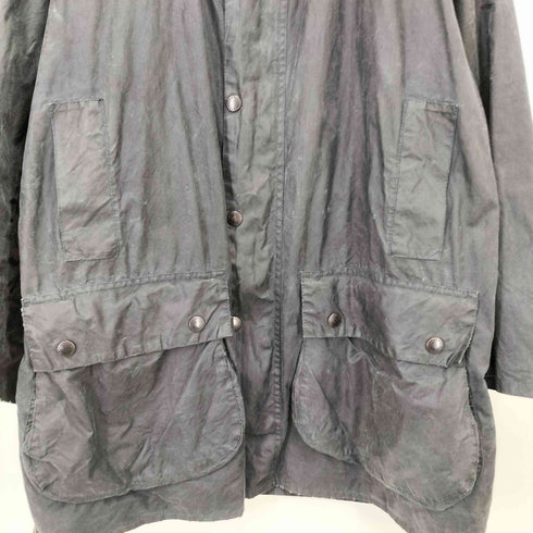 バブアー Barbour 90S 英国製 3ワラント BORDER JACKET ボーダー オイルドジャケット 93年製 メンズ C44/112cm