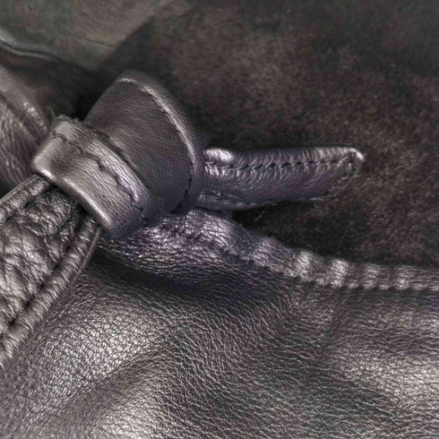 TIDEWAY レザー巾着バック メンズ