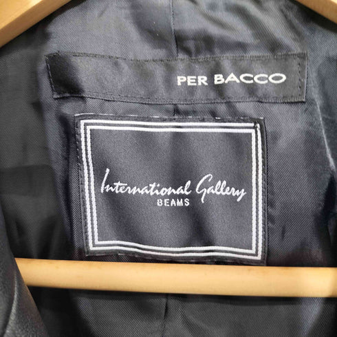インターナショナルギャラリービームス International Gallery BEAMS PERBACCO 15SS 別注 Leather Riders シープレザー ダブルライダースジャケット メンズ JPN:44