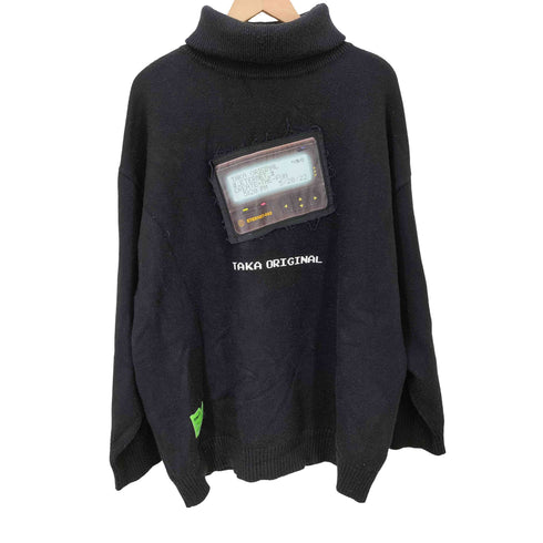 TAKA ORIGINAL Beeper Turtleneck Knit プリント タートルネック ニット セーター メンズ JPN:XL