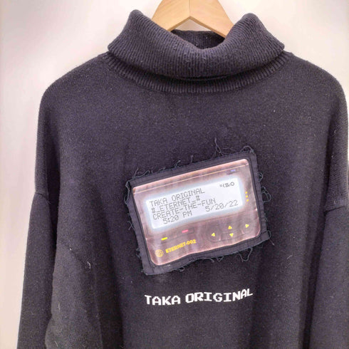 TAKA ORIGINAL Beeper Turtleneck Knit プリント タートルネック ニット セーター メンズ JPN:XL