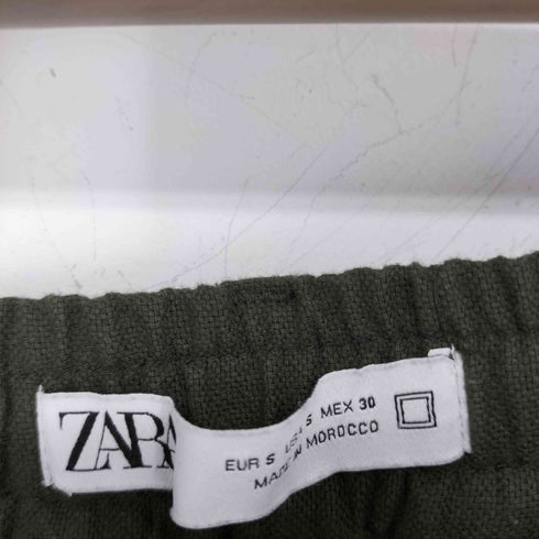 ザラ ZARA COTTON-LINEN RELAXED FIT TROUSERS メンズ JPN:S