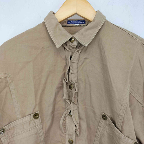 バーバリーブルーレーベル BURBERRY BLUE LABEL ホース刺繍ロゴ シャツワンピース レディース 38