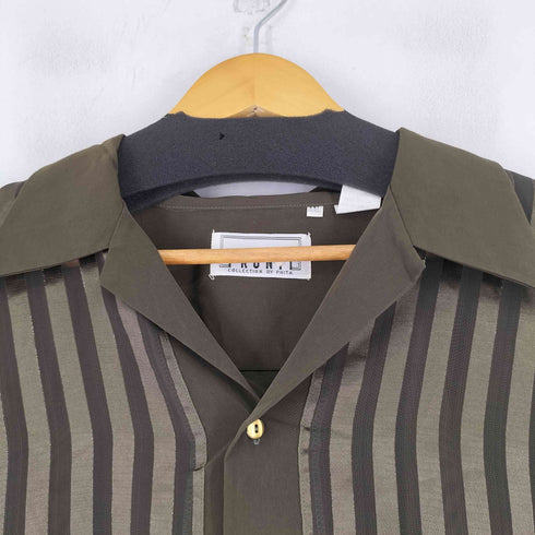 PRONTI ストライプ切替 S/S 開襟シャツ メンズ JPN:XXL