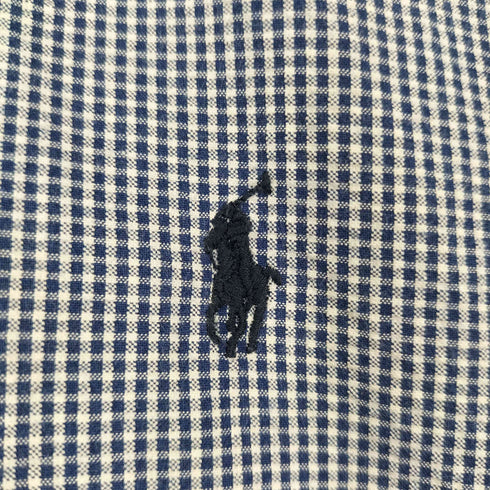 ラルフローレン RALPH LAUREN スモールポニー刺繍 BLAKE S/S BD チェック シアーシャツ メンズ JPN:L