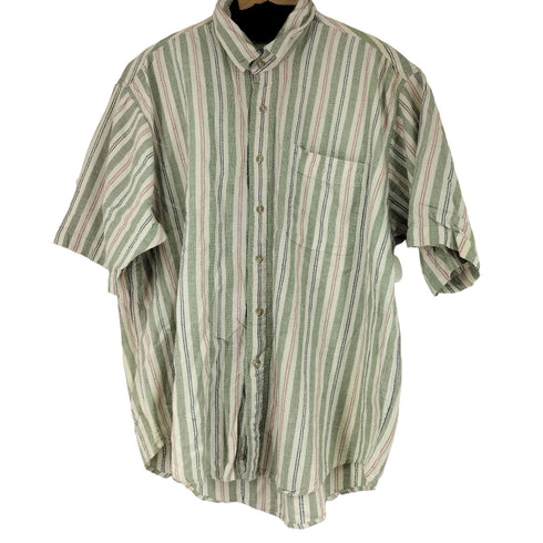 エディーバウアー Eddie Bauer 80S 黒タグ後期 ストライプシャツ メンズ JPN:XL