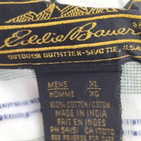 エディーバウアー Eddie Bauer 80S 黒タグ後期 ストライプシャツ メンズ JPN:XL