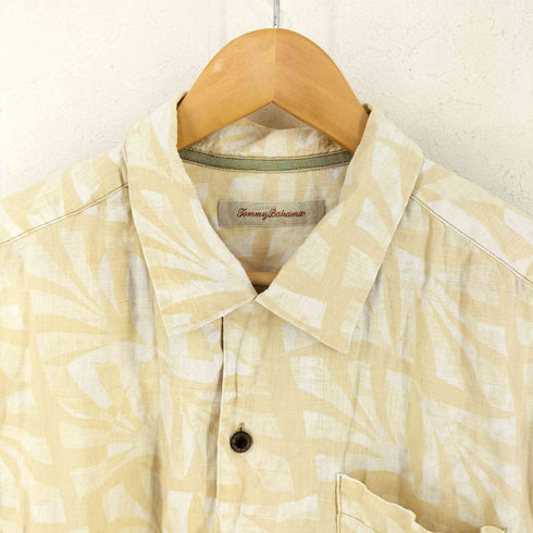トミーバハマ Tommy Bahama トロピカル柄開襟リネンシャツ メンズ import:XL