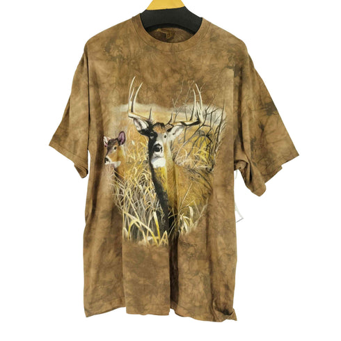 ザマウンテン the mountain 鹿プリント S/S Tシャツ メンズ JPN:XL