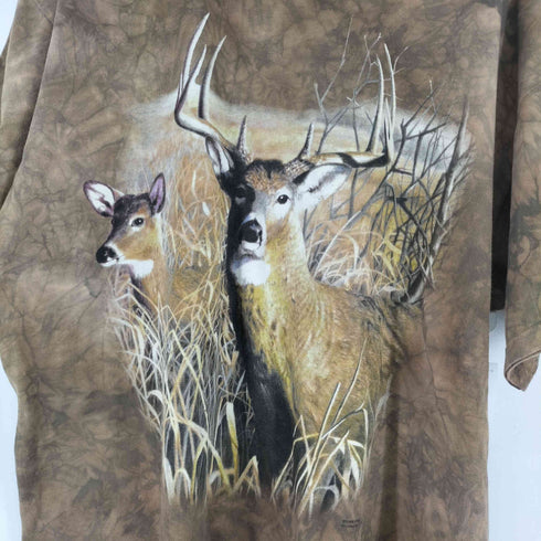ザマウンテン the mountain 鹿プリント S/S Tシャツ メンズ JPN:XL