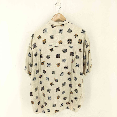 ストラクチャー STRUCTURE 香港製 総柄 レーヨンシャツ メンズ import:L