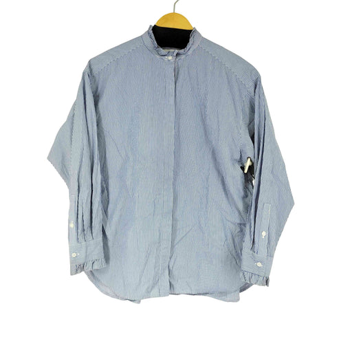 ユナイテッドアローズ UNITED ARROWS ストライプノーカラー L/S シャツ レディース 36