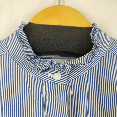 ユナイテッドアローズ UNITED ARROWS ストライプノーカラー L/S シャツ レディース 36