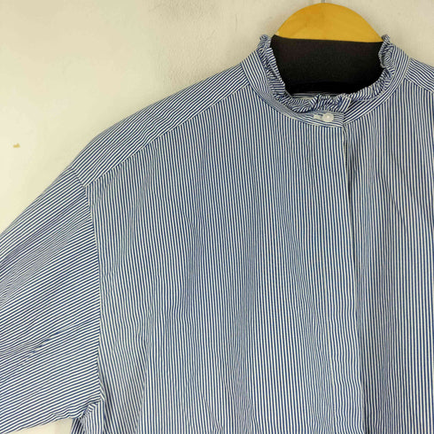 ユナイテッドアローズ UNITED ARROWS ストライプノーカラー L/S シャツ レディース 36