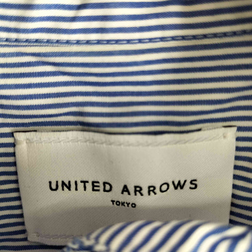 ユナイテッドアローズ UNITED ARROWS ストライプノーカラー L/S シャツ レディース 36