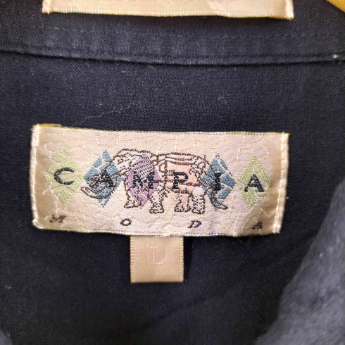 カンピアモダ CAMPIA MODA レーヨンラインシャツ メンズ import:L
