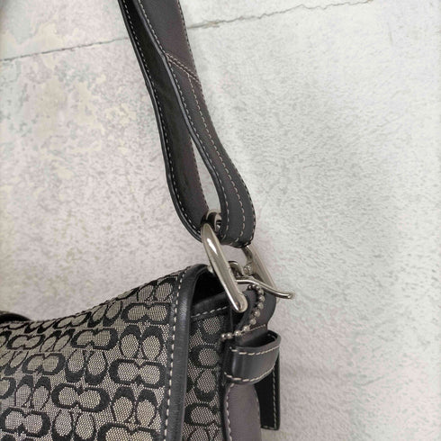 コーチ COACH シグネチャーロゴレザー切替ショルダーバッグ レディース