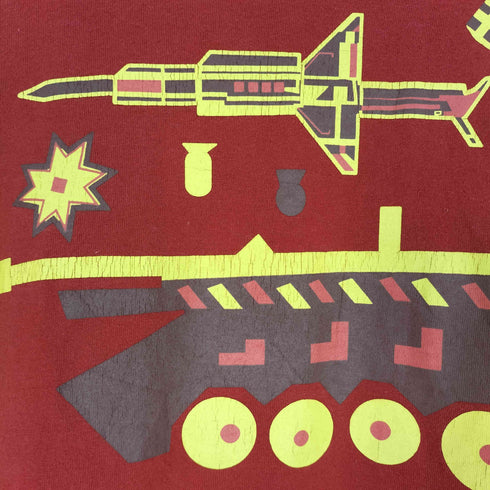 ヴィヴィアンウエストウッドマン Vivienne Westwood MAN 裾刺繍 戦車 飛行機 プリント クルーネック ロングスリーブTシャツ メンズ UK:44
