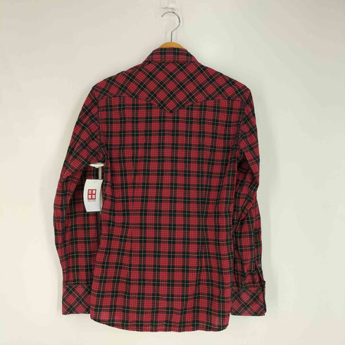 ディーゼル DIESEL ロゴパッチ スナップボタン チェック ウエスタンシャツ メンズ import:XS