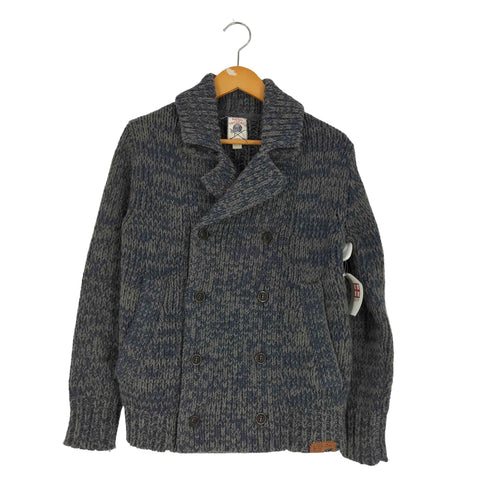 ディーゼル DIESEL レザーパッチ ウールアクリル ニットジャケット メンズ import:S