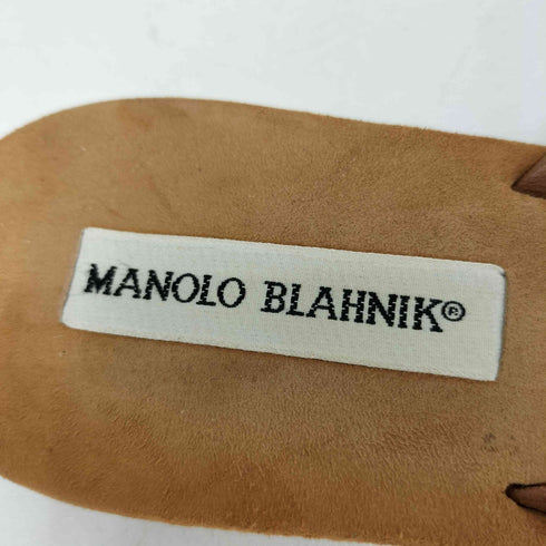 マノロブラニク MANOLO BLAHNIK スウェード トングサンダル レディース 39