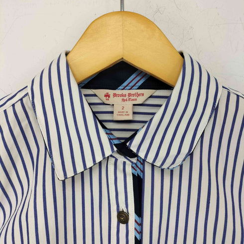 ブルックスブラザーズレッドフリース BROOKS BROTHERS REDFLEECE ストライプ柄 ロングスリーブシャツ レディース 2