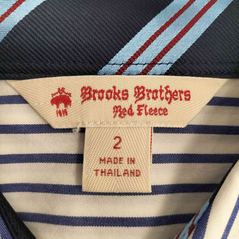 ブルックスブラザーズレッドフリース BROOKS BROTHERS REDFLEECE ストライプ柄 ロングスリーブシャツ レディース 2