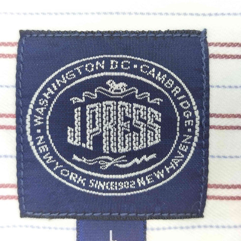ジェイプレス J.PRESS グラデーションストライプ ボタンダウンシャツ メンズ L
