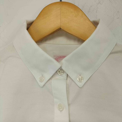 ブルックスブラザーズ BROOKS BROTHERS 刺繍ロゴ ボタンダウン 半袖シャツ レディース 2