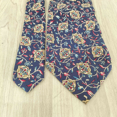 クリスチャンディオール Christian Dior 総柄シルクネクタイ MADE IN ITALY メンズ