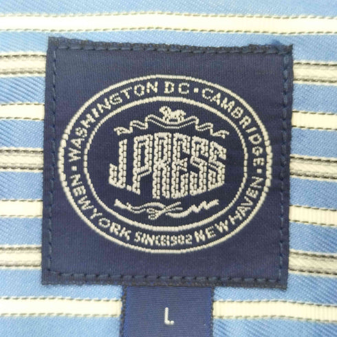 ジェイプレス J.PRESS ストライプ ボタンダウンシャツ メンズ L