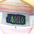 パジェロ PAGELO 刺繍ロゴ カラフルストライプ ボタンダウンシャツ メンズ L
